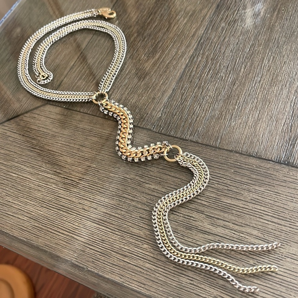 Chico’s Two-tone Y Necklace with Rhinestone - Picture 12 of 15